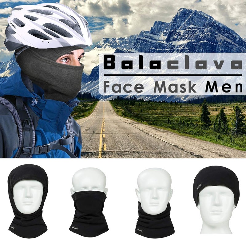 KOOLSOLY Ski Mask Balaclava Cold Weather Warm and Fleece Face Mask Neck Warmer Full Face Mask for Men&Women - Image 4
